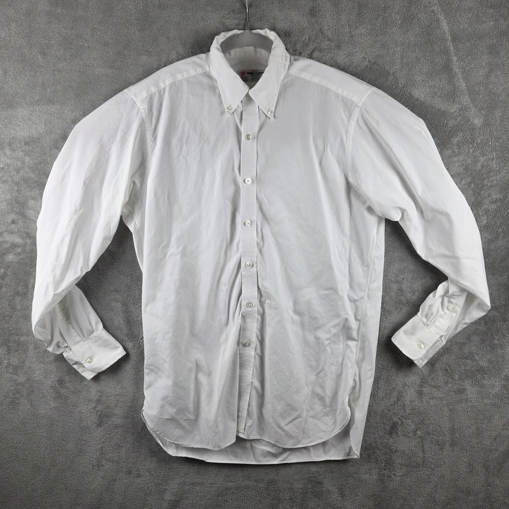 Turnbull & Asser Bespoke Dress Shirt Mens M-16 White London Career Business